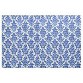 Damask Pattern - Navy Blue on White Stoff (Fat Quarter (45,7 x 55,9 cm))