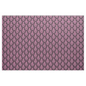 Damask Pattern - Pink auf schwarz Stoff (Yard (91,4 cm))