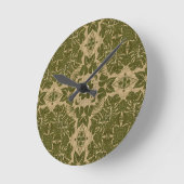 Damask Pattern Runde Wanduhr (Winkel)