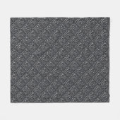 Damask Pattern Schwarzer Hintergrund-23961 Fleecedecke (Vorderseite (Horizontal))