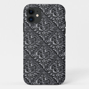 Damask Pattern Schwarzer Hintergrund-23961 Insulat Case-Mate iPhone Hülle