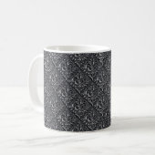 Damask Pattern Schwarzer Hintergrund-23961 Kaffeetasse (Vorderseite Links)