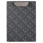 Damask Pattern Schwarzer Hintergrund-23961 Klemmbrett (Vorderseite)