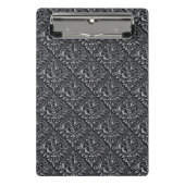 Damask Pattern Schwarzer Hintergrund-23961 Mini Klemmbrett (Vorderseite)