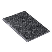 Damask Pattern Schwarzer Hintergrund-23961 Notizblock (Rechte Seite)