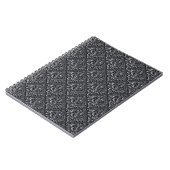Damask Pattern Schwarzer Hintergrund-23961 Notizblock (Linke Seite)