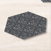 Damask Pattern Schwarzer Hintergrund-23961 Untersetzer (angewinkelt)