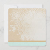 Damask Peacock Bird Cage Wedding Save the Date (Rückseite)