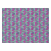 Damask Peacock Blocks Lila Aquamarin Blue Tischdecke (Vorderseite (Horizontal))