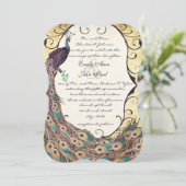 Damask Peacock Elegante Ein perfektes Wochenende i Einladung (Stehend Vorderseite)
