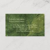 Damask Peacock Feather Beruflich Visitenkarte (Rückseite)