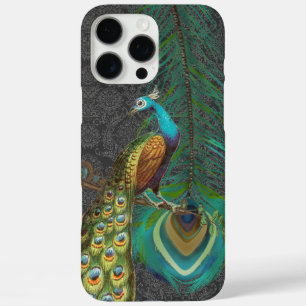Damask Peacock & Fether Wählen Sie Farbe iPhone 16 Pro Max Hülle