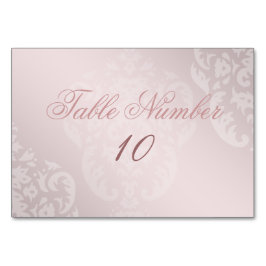 Damask Pink Blank Table Tischnummer
