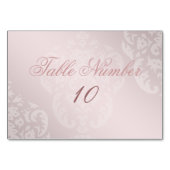 Damask Pink Blank Table Tischnummer (Vorderseite)