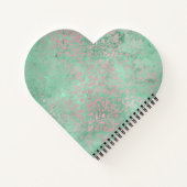 Damask Pink Mint Green Baby Showbook Notizblock (Rückseite)