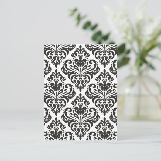 Damask Postkarte (Stehend Vorderseite)