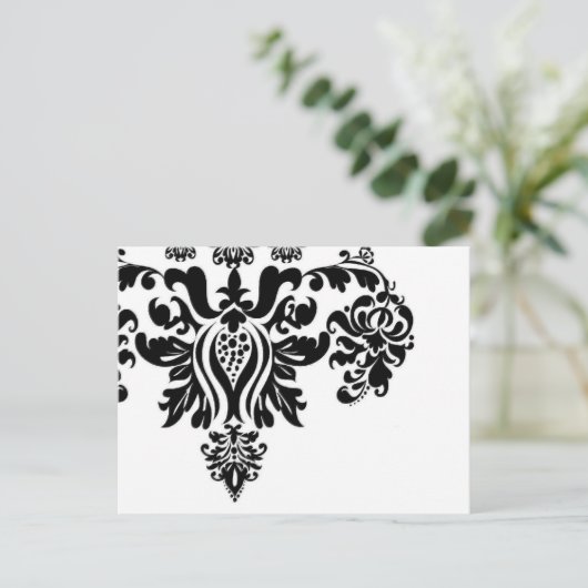Damask Postkarte (Stehend Vorderseite)