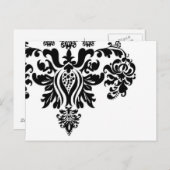 Damask Postkarte (Vorne/Hinten)