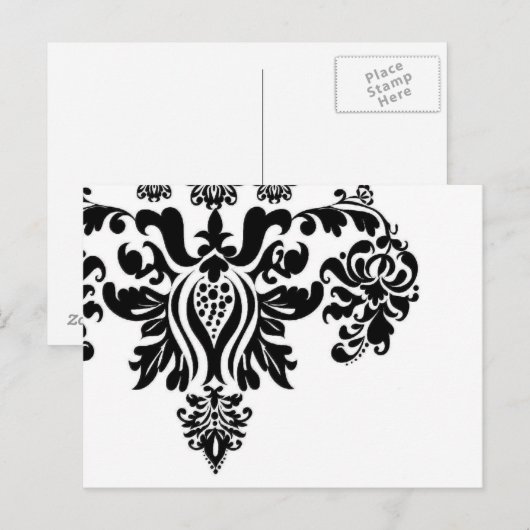Damask Postkarte (Vorne/Hinten)