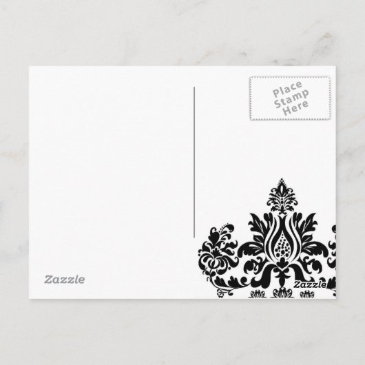 Damask Postkarte (Rückseite)