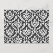 Damask Print in Grau - wunderschön! Postkarte (Vorderseite)