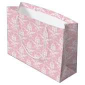 Damask Print Large Gift Bag Große Geschenktüte (Rückseite Schrägansicht)