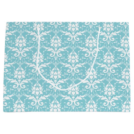 Damask Print Large Gift Bag Große Geschenktüte (Vorderseite)