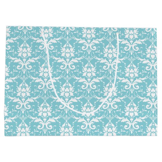 Damask Print Large Gift Bag Große Geschenktüte (Rückseite)