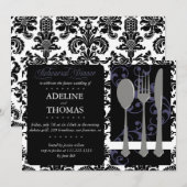 Damask Probe Dinner:Einladung Einladung (Vorne/Hinten)