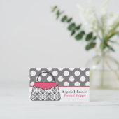 Damask Purse Handbag Business Calling Cards Visitenkarte (Stehend Vorderseite)