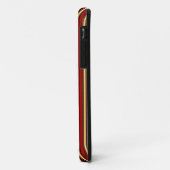 Damask Red Gold Black Stripes Case-Mate iPhone Hülle (Hinten/Links)