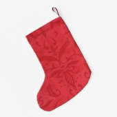 Damask Red Kleiner Weihnachtsstrumpf (Rückseite (Hängend))
