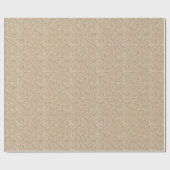 Damask Renaissance Sepia Acanthus Leaf Geschenkpapier (Flach)