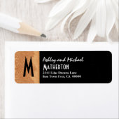 Damask Ribbon Moderne Monogram Gold Black V004 (Insitu)