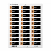 Damask Ribbon Moderne Monogram Gold Black V004 (Vorne)