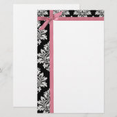 Damask & Ribbon Stationierung Briefpapier (Vorne/Hinten)