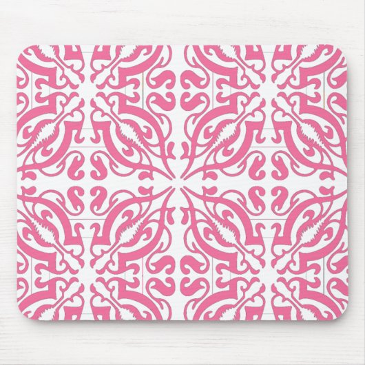 DAMASK - Rosa Mousepad (Vorne)