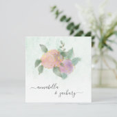 *~* Damask ROSE QR UAWG Glitzer - AR12 Hochzeit Einladung (Stehend Vorderseite)