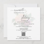 *~* Damask ROSE QR UAWG Glitzer - AR12 Hochzeit Einladung (Rückseite)