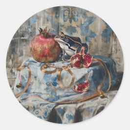 Damask - Round Stickers for Stationery