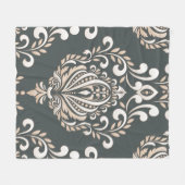 Damask Royal Fleece Blanket (Vorderseite (Horizontal))
