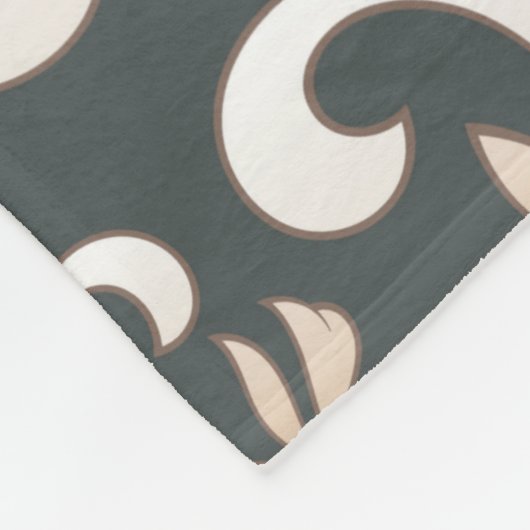 Damask Royal Fleece Blanket (Ecke)