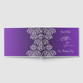 Damask Royal Lila Wedding Guest Book Gästebuch (Voll)
