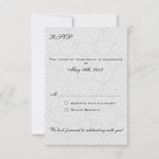 Damask RSVP Cards koordinieren mit Las Vegas Invit Karte