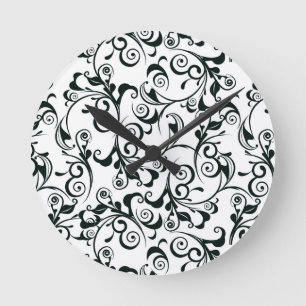 Damask Runde Wanduhr