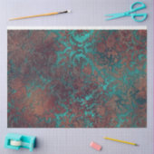 Damask Rust-Aquamarines Papier-Mousselin-Tissue Seidenpapier (Basteln)