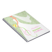 Damask Sage Green Bridal Wedding Journal Planner Notizblock (Rechte Seite)
