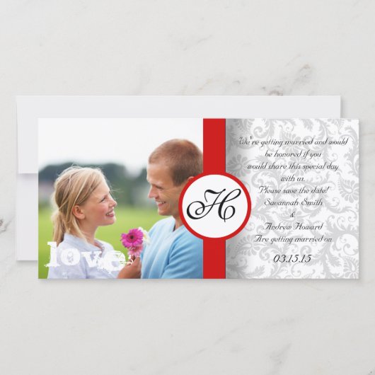 Damask Save the Date (Vorderseite)