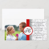 Damask Save the Date (Vorne/Hinten)