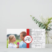 Damask Save the Date (Stehend Vorderseite)